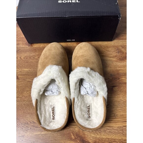 Sorel Nakiska Slide II Camel Brown Slippers Women’s Size 11 - Picture 5 of 10